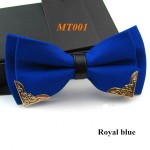 2017 New Fashion Boutique Metal Head Bow Ties For Groom Men Women Butterfly Solid Bowtie Classic Gravata Cravat 