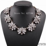 2017 New Fashion Summer Antique Choker Pendant Crystal Statement Necklace Chain Necklaces & Pendants Forgirls Wedding Dress