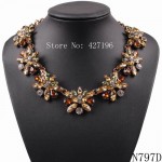 2017 New Fashion Summer Antique Choker Pendant Crystal Statement Necklace Chain Necklaces & Pendants Forgirls Wedding Dress