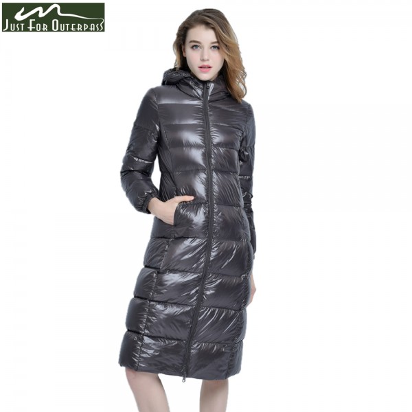 2017 New High-End Brand Ladies Winter Warm Coat Women Ultra Light 640 Filling Prower Long White Duck Down Jacket Women Jackets