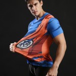 2017 New Men's Fashion Goku Dragon Ball 3D Print Casual Short Sleeve Cosplay T-Shirt Compression Tshirts Fitness ZOOTOP BEAR