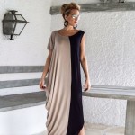 2017 New Spring Maxi O-neck Casual Ankle-length Big Sizes Loose Robe Party Sexy Women's Dress Large Size Women Clothes A0202 