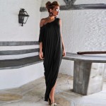 2017 New Spring Maxi O-neck Casual Ankle-length Big Sizes Loose Robe Party Sexy Women's Dress Large Size Women Clothes A0202 