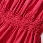 2017 New Summer Dress lovely Princess Dress Off The Shoulder Red Sexy Party Dresses Puff Sleeve Robe Casual Vestidos Women Dress