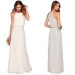 2017 New Summer Sexy Dress Bohemian Style Sleeveless Floor Length Casual Long Dresses Women Chiffon Halter Jurkjes