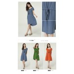 2017 New summer dress loose plus size Vintage Style Cotton Linen Fold women Dress Vestidos Robe