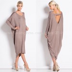 2017 Sale Spring Summer Maxi Long Sleeve Backless Casual Big Sizes Robe Party Sexy Women's Dress Large Size Women Clothes A0122 