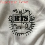 2017 Summer A line Dress KPOP Bangtan Boys Black White Jung Kook Jin V Cotton Support Dresses New