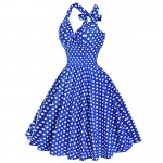 2017 Summer Party Swing Dresses Women Rockabilly 50s 60s Dress Audrey Hepburn Vestidos Polka Dots Retro Vintage Dress Big Size