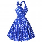 2017 Summer Party Swing Dresses Women Rockabilly 50s 60s Dress Audrey Hepburn Vestidos Polka Dots Retro Vintage Dress Big Size