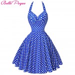 2017 Summer Party Swing Dresses Women Rockabilly 50s 60s Dress Audrey Hepburn Vestidos Polka Dots Retro Vintage Dress Big Size