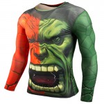 2017 T shirts Compression Shirt Crossfit T-shirt Men Captain America Long Sleeve 3D T shirt Fitness Camiseta Brand Clothing MMA