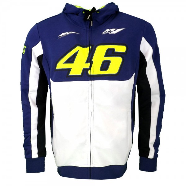 2017 Valentino Rossi VR46 M1 Factory Racing Team Moto GP Adult Hoodie Sports Sweatshirt Jackets Blue 