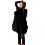 2017 Women Real Fur Coat Genuine  Mongolia lamb Natural Fur Vest Autumn Tibet  Fur Vest Plus size