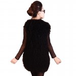 2017 Women Real Fur Coat Genuine  Mongolia lamb Natural Fur Vest Autumn Tibet  Fur Vest Plus size