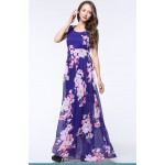 2017 Womens Summer Elegant Beach Chiffon Clothing Bohemian Print Maxi Long Party Dress Plus Size 5XL 6XL Vestidos 3084