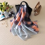 2017 fashion quality new Luxury women scarves plaid Brand Silk Scarf winter lady Shawl High Quality female striped Print hijab