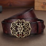 2017 fashion women's belts cowskin genuine leather luxury straps female waistband for woman for jeans high quality free shipping