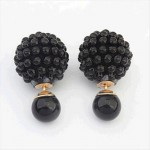 2017 hot fashion jewelry double imitation pearl stud earrings for women luxury shamballa beads statement earrings for women