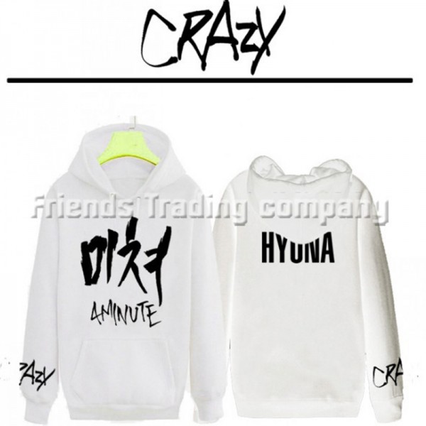 2017 new autumn/winter  Hoodie sweatshirt 4MINUTE CRAZY/JIYOOK JIHYUN SOHYUN GAYOOK HYUNA/4MINUTE  sweatshirts