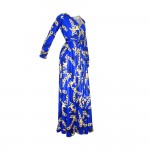 2017 sexy summer maxi long dress african clothing bazin riche robe golden chain print vestidos mujer loose sparkly dashiki dress