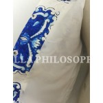 2017 spring Blue And White Porcelain floral jacquard long jacket women coat