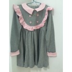 2017 spring dress girl new winter long sleeve kids dress top quality cute cotton school style baby girl clothes for 2-8 children