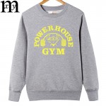 2017 winter Fashion Cotton novelty Hoodies Men streetwear Power House fitness   Hoodies Plus Size