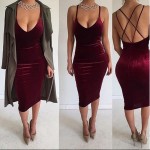 2017 winter Nude Flapper Halter Backless Slip Velvet Sexy Women Dress Female Bodycon Sundresses Night Club Wear Balmai Clothing