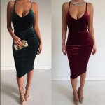 2017 winter Nude Flapper Halter Backless Slip Velvet Sexy Women Dress Female Bodycon Sundresses Night Club Wear Balmai Clothing