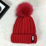 2017 women hat the hundreds Brand New High-Quality women winter mink The Ball ski rabbit fur hat pom poms knitted hats made of