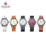 2018 JULIUS Quartz Brand Lady Watches Women Luxury Antique Square Leather Dress Wrist Women watch Relogio Feminino Montre