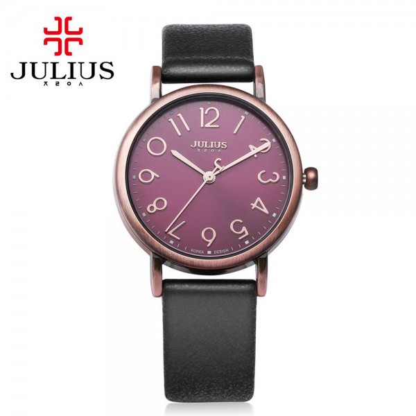 2018 JULIUS Quartz Brand Lady Watches Women Luxury Antique Square Leather Dress Wrist Women watch Relogio Feminino Montre