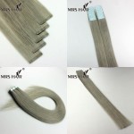 20Inches PU Skin Weft Tape In 20pcs Human Hair Blonde Brazilian Remy Seamless Adhesive Tape In Black 19 Colors MRS Hair Tape