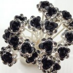 20PCS Bridal Wedding Crystal Diamante Rose Flower Hair Pin Clip Hair Accessories