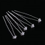 20pcs/Lot  Women Ladies Beautiful Wedding Bridal Crystal Rhinestone Pearl Flower Hair Pin Clips Hair Accessories