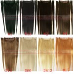 22 colors 16"-28"  5pcs Set 100% Brazilian Bemy Human Hair Clips In/on Hair Extensions 100g 120g 140g 160g