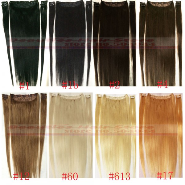 22 colors 16"-28"  5pcs Set 100% Brazilian Bemy Human Hair Clips In/on Hair Extensions 100g 120g 140g 160g