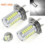 2pcs H7 High Power LED Light for Samsung 5630 Chip 33 SMD Fog Light Headlight Driving DRL Car Light Auto Lamp Bulb