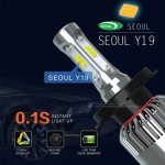 2x H7 H8 H11 9005 9006 9012 H16 HB3 8000Lm CREE Chip CSP COB Led 72W Car Headlight Light Bulb Canbus Auto DRL Fog Driving Lamp