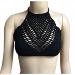 3Colors Fashion Women Sexy  Halter Knitted Soft  Crop Top Crochet Beach Bikini Boho Bralette Bra Tank Top2016 Hot Sale