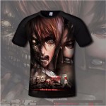 3D Print Lycra Cotton Attack on Titans Men's T shirt Comfortable Anime T-shirts Casual gamer Clothing flexib short sleeve shirt 