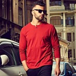 3XL 4XL 5XL 6XL Mens T-shirt Oversized T shirts Male 2016 Casual Cotton Long Sleeve T shirt Men Plain Red Grey Black White 1044