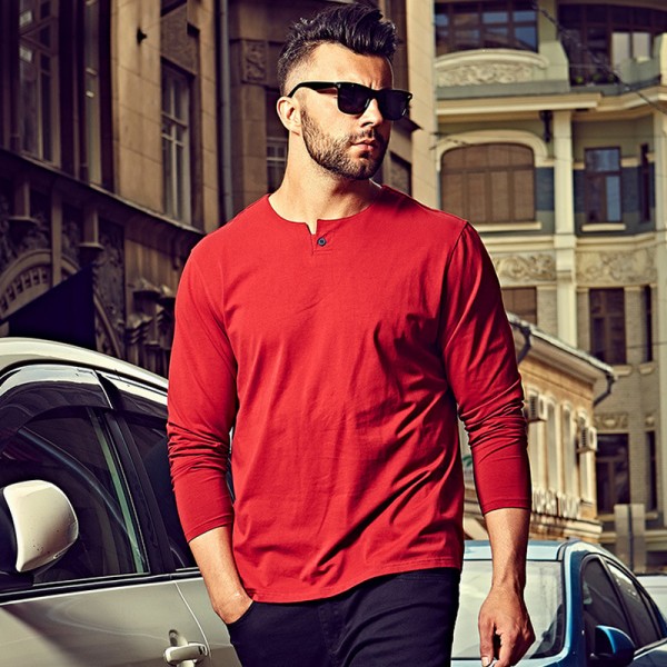 3XL 4XL 5XL 6XL Mens T-shirt Oversized T shirts Male 2016 Casual Cotton Long Sleeve T shirt Men Plain Red Grey Black White 1044