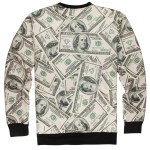 3d dollar dollar bill sweatshirts  long-sleeved men spoof hoodies pullovers