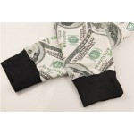 3d dollar dollar bill sweatshirts  long-sleeved men spoof hoodies pullovers