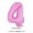 Pink number ballon 46 -$0.38