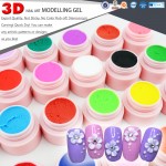 #40261 free shipping GDCOCO nail art design 12 color 8ml modelling Carving gel,uv led 3d carved sculpture painting gel lacquer 