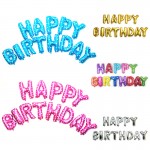 40cm Happy Birthday Letters Balloons Aluminium Foil Balloon Helium Ballons for Birthday Wedding Party Decor 