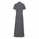 4XL 5XL Women Summer Big Size Dress Casual Plaid Button Dresses Long Loose Sashes Work Office Dresses Plus Size Vestidos